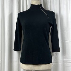 Luxe 360 PS Black 3 Quarter Sleeve Sweater